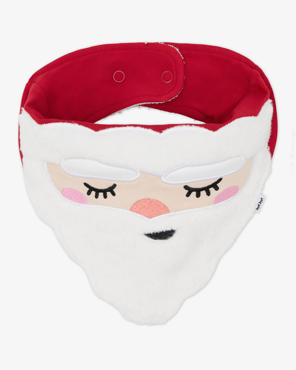 Flat lay of the Santa Bandana Bib