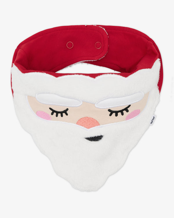 Flat lay of the Santa Bandana Bib