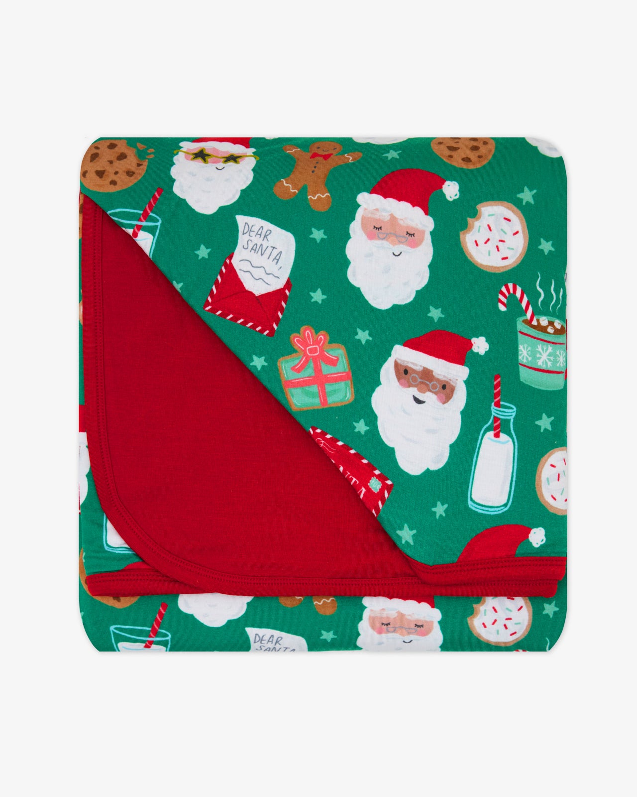 Flat lay of the Cookies for Santa Large Cloud Blanket®