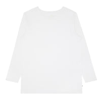 Flat lay image of a Bright White men's pajama top