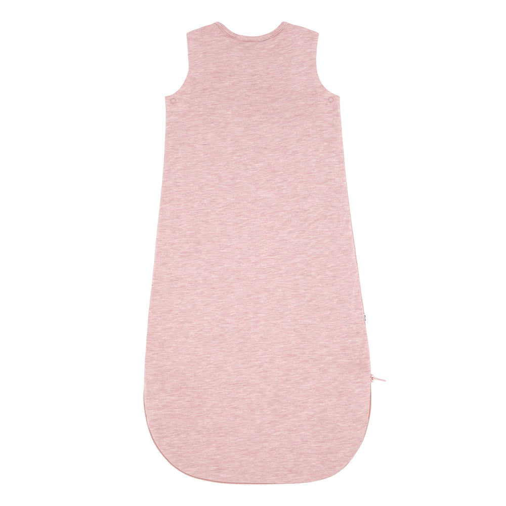 Click to see full screen - Flat lay image of the back of a Heather Mauve sleepy bag