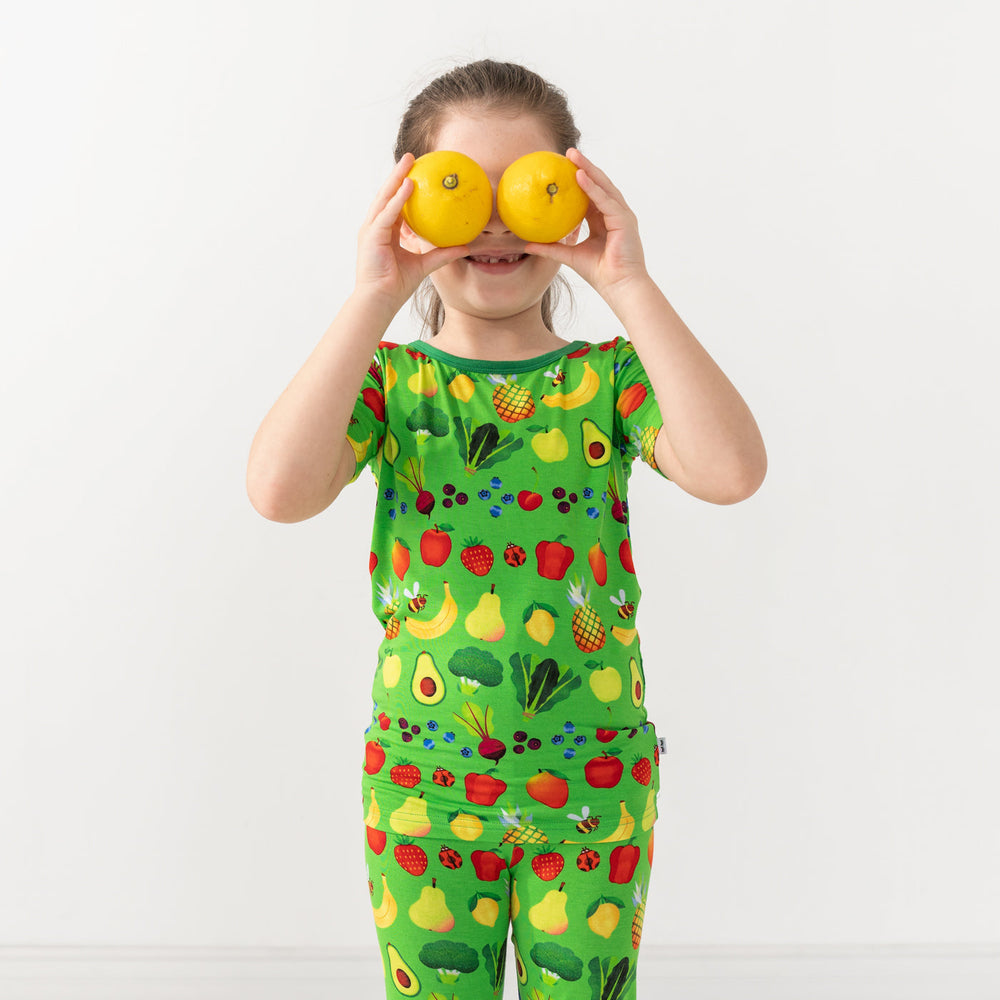 Click to see full screen - SS/P PJ Set - Once Upon A Farm Two-Piece Short Sleeve Bamboo Viscose Pajama Set