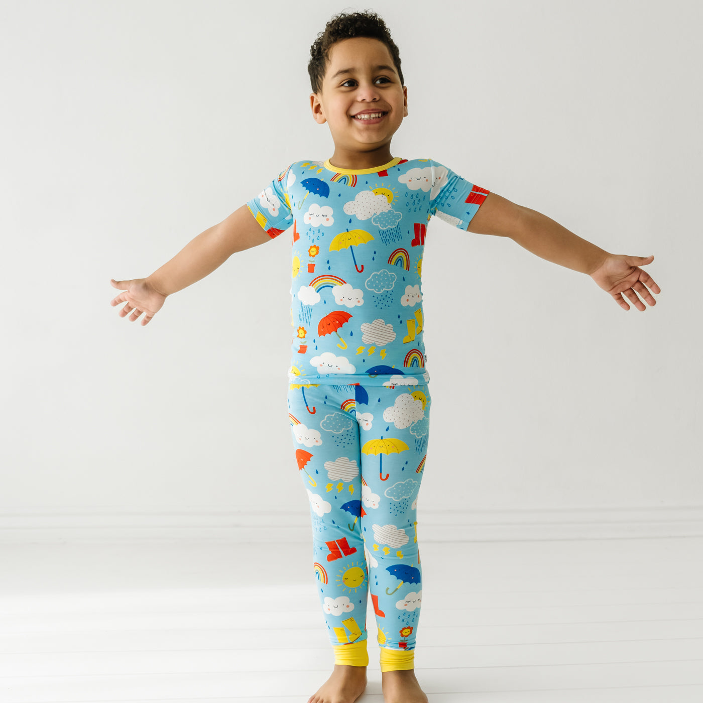 Sun Showers Two-Piece Short Sleeve Bamboo Viscose Pajama Set