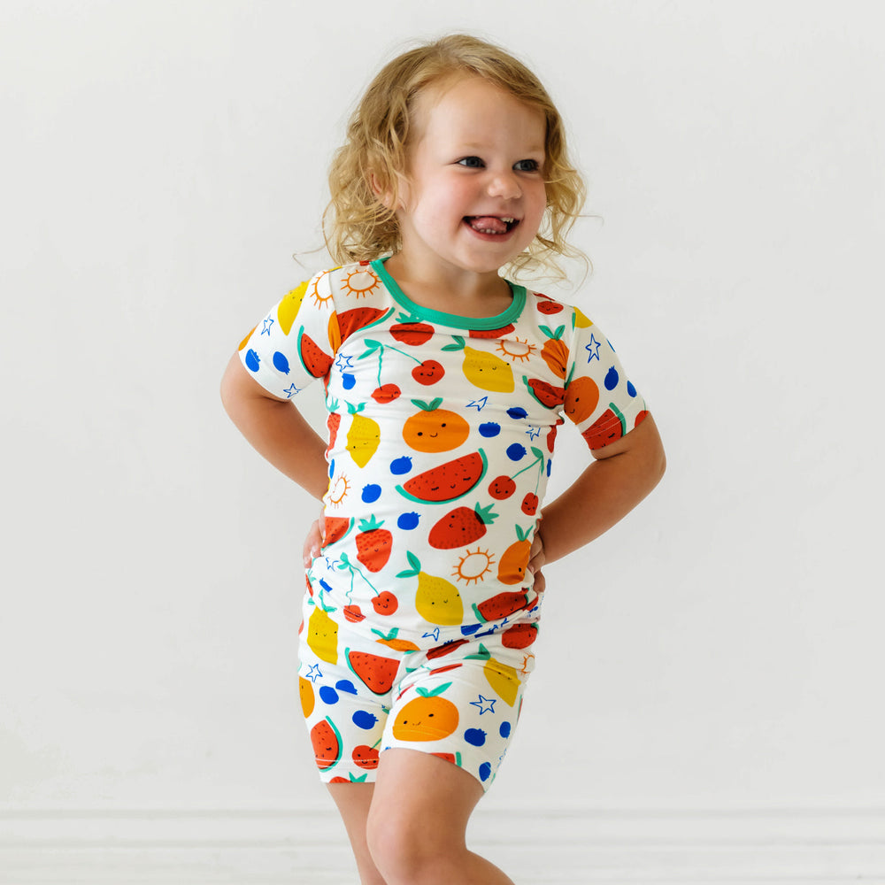 Click to see full screen - SS/S PJ Set - Squeeze The Day Two-Piece Short Sleeve & Shorts Pajama Set