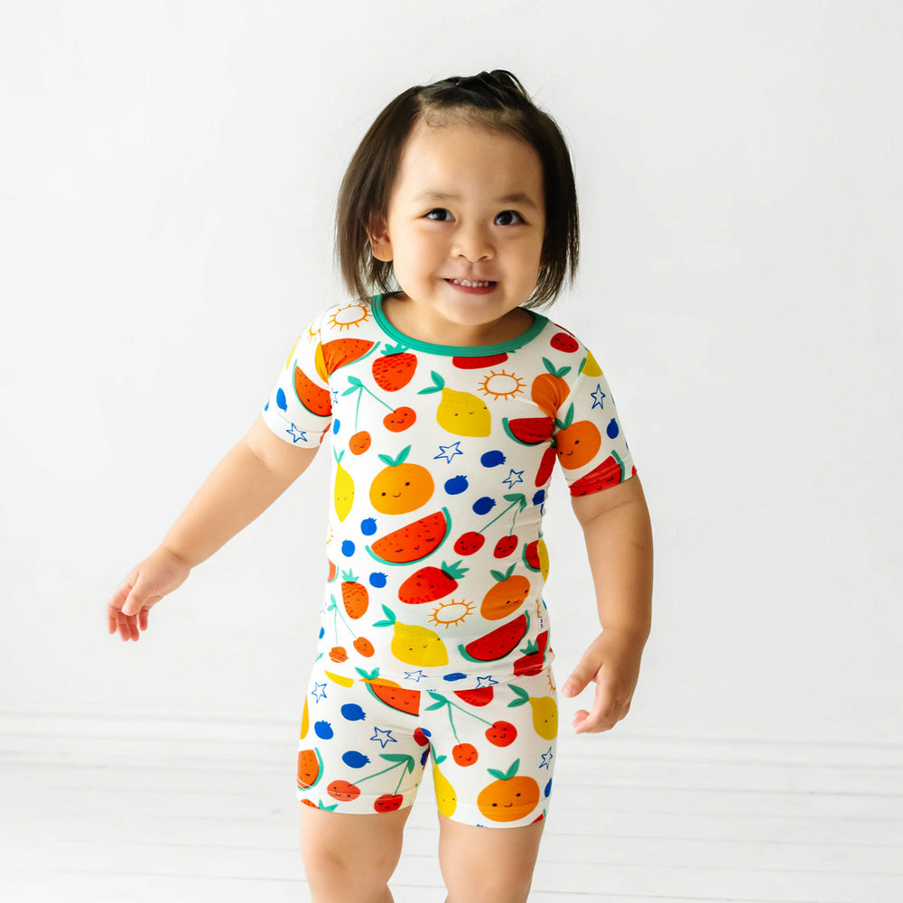 Click to see full screen - SS/S PJ Set - Squeeze The Day Two-Piece Short Sleeve & Shorts Pajama Set