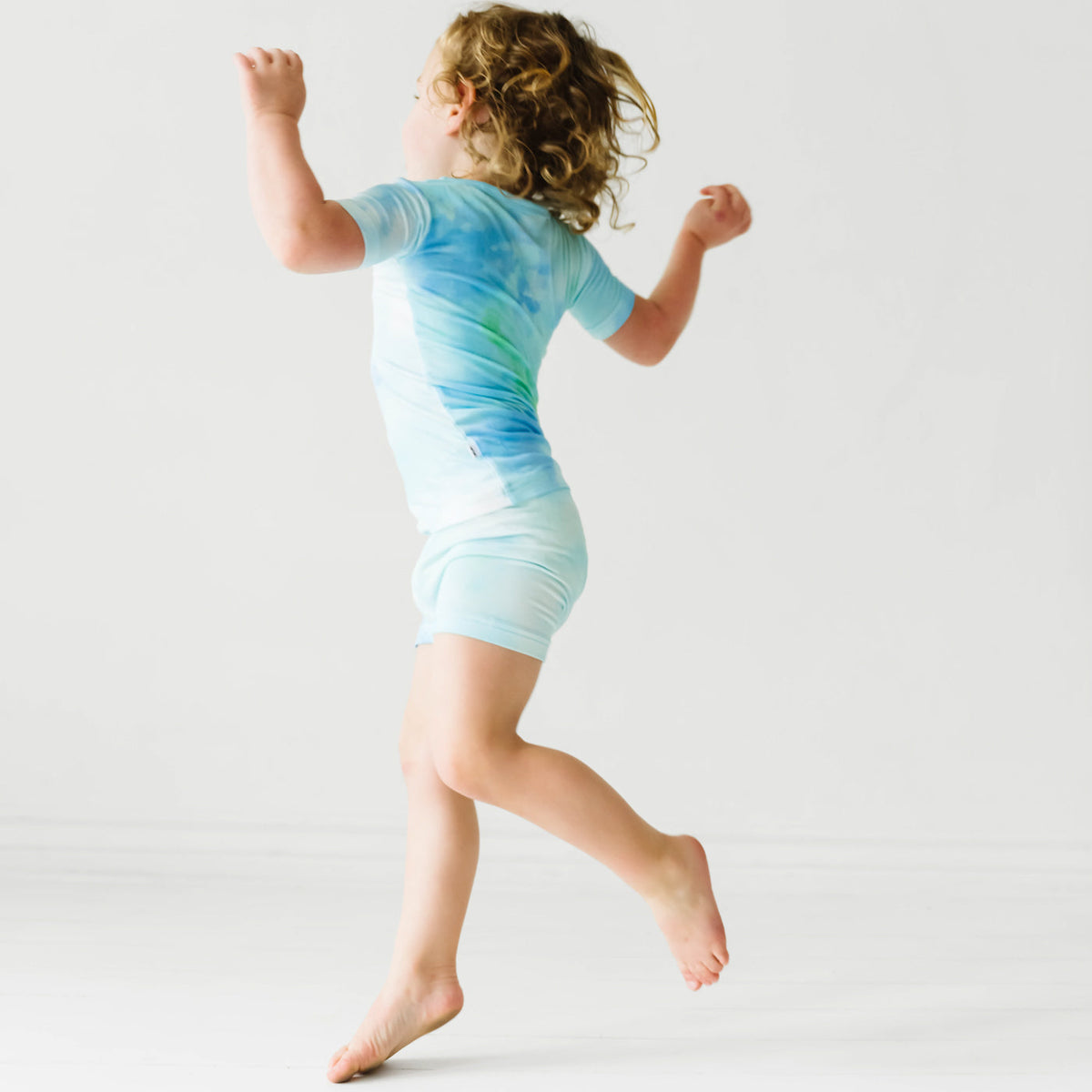SS/S PJ Set - Tidepool Watercolor Two-Piece Short Sleeve & Shorts Pajama Set