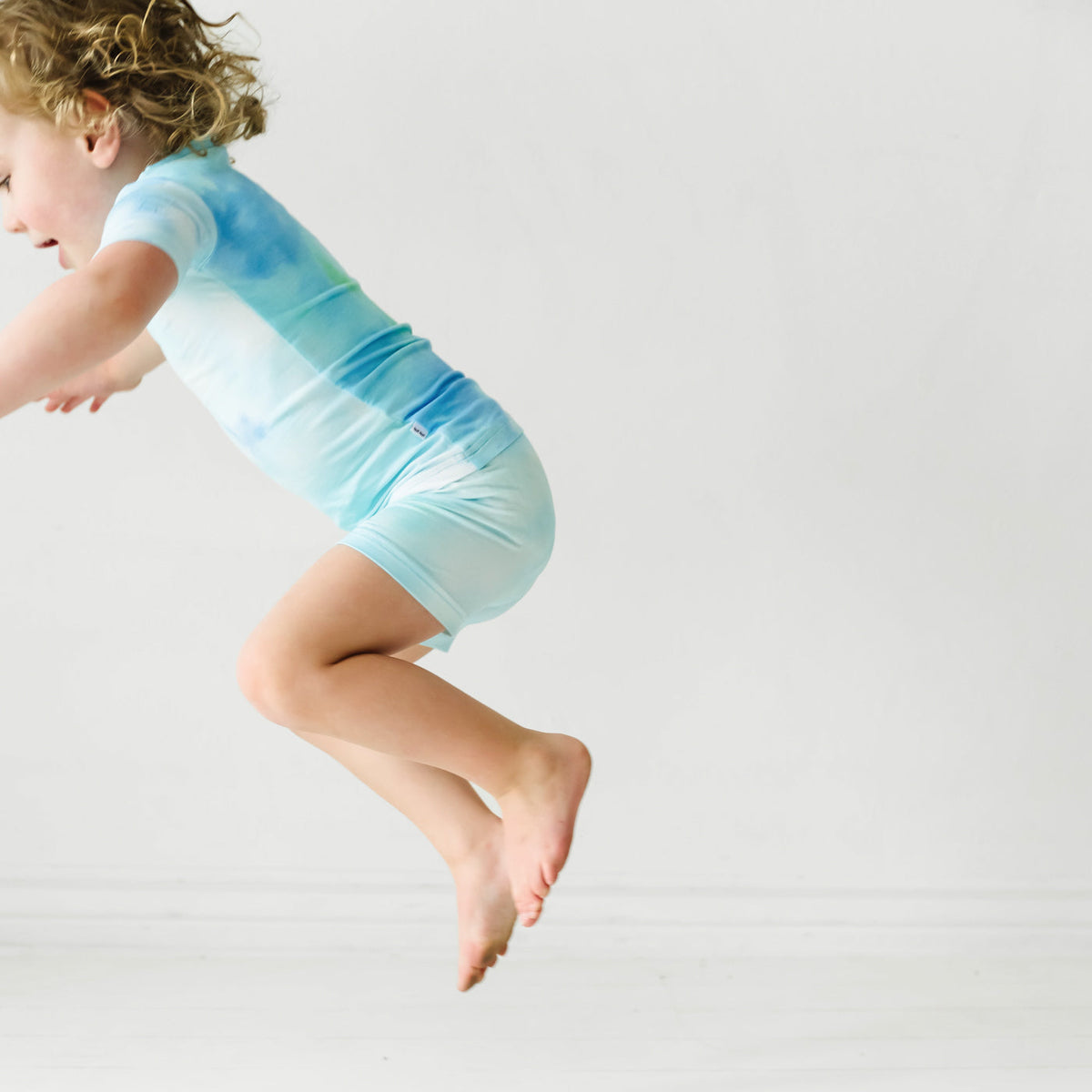 SS/S PJ Set - Tidepool Watercolor Two-Piece Short Sleeve & Shorts Pajama Set