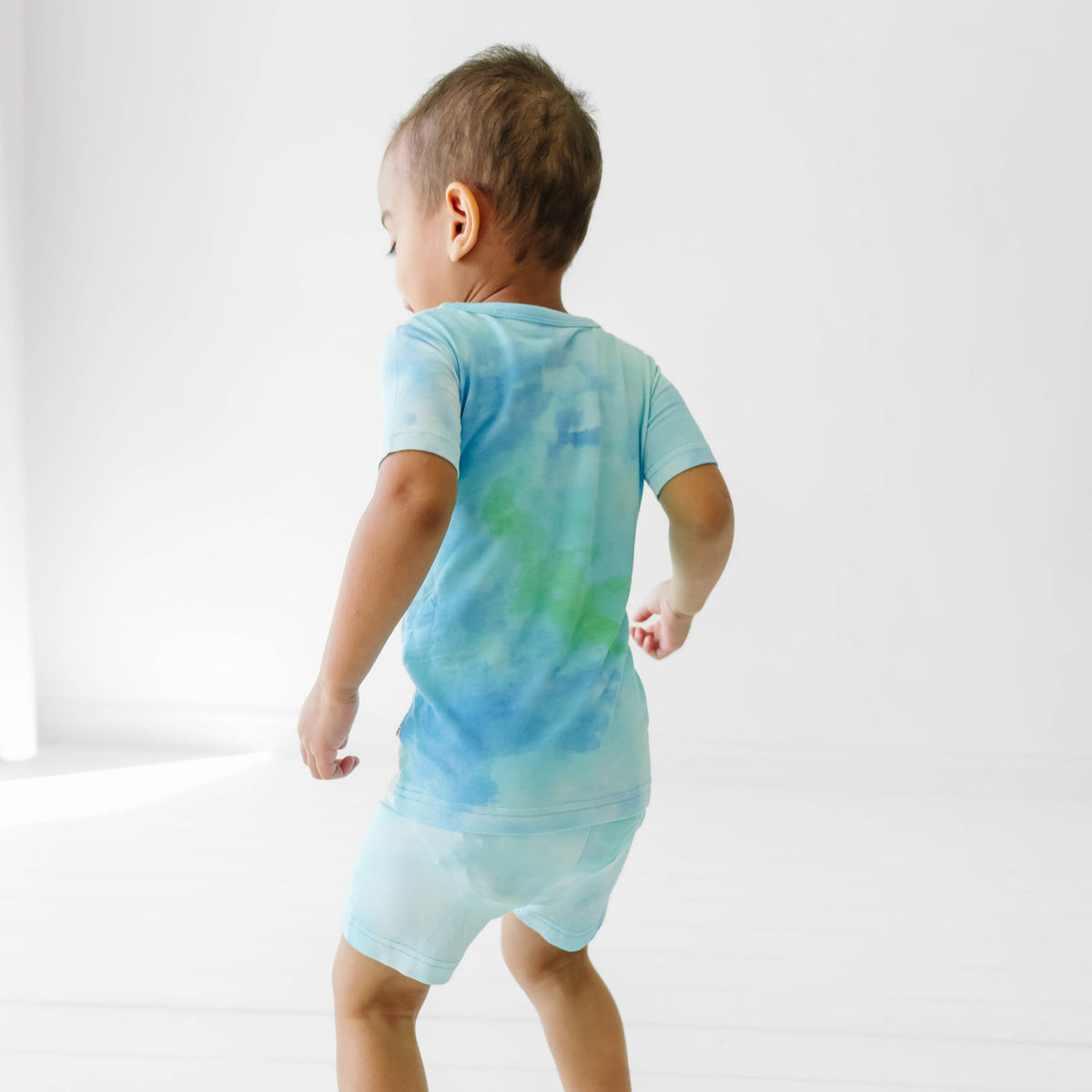 SS/S PJ Set - Tidepool Watercolor Two-Piece Short Sleeve & Shorts Pajama Set