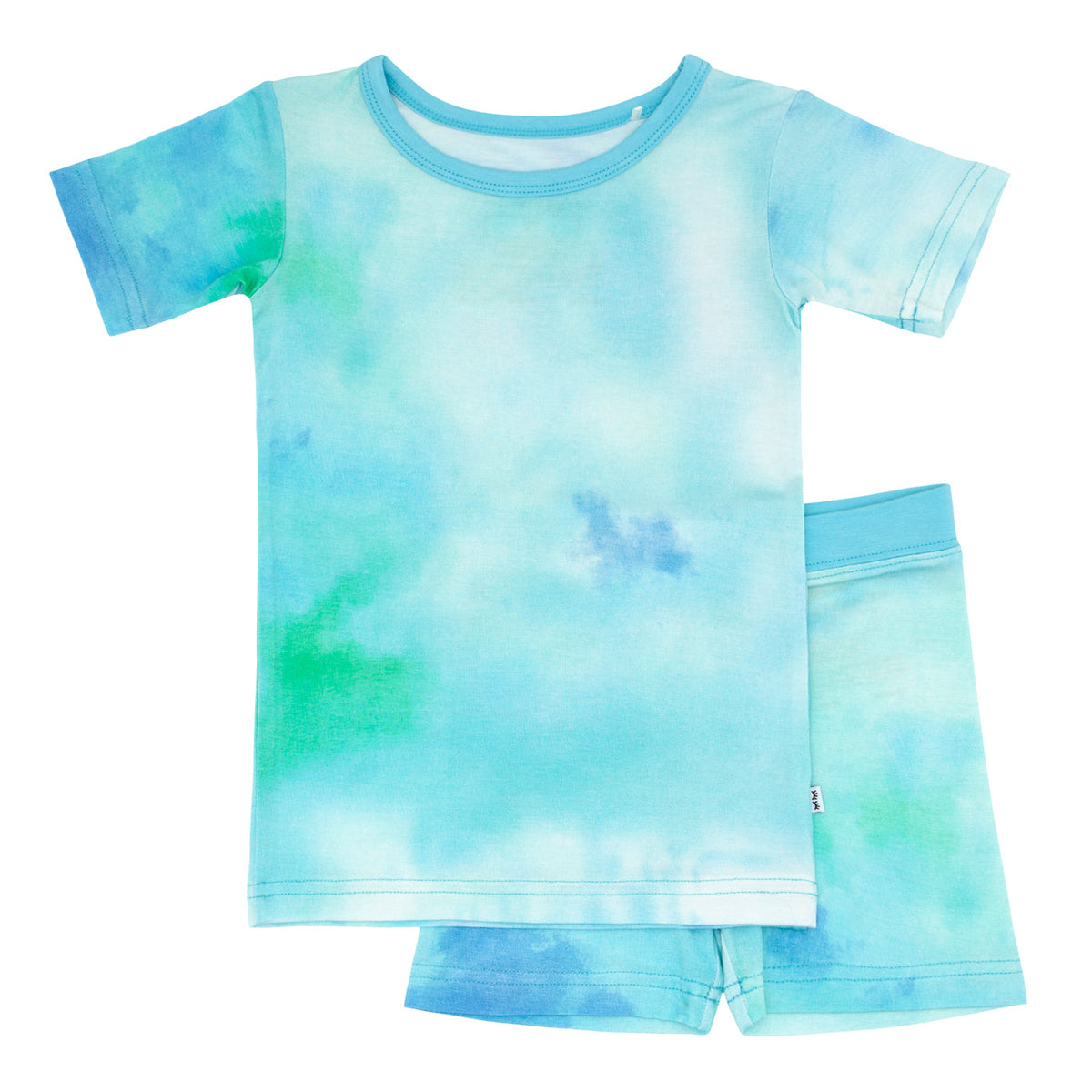 SS/S PJ Set - Tidepool Watercolor Two-Piece Short Sleeve & Shorts Pajama Set