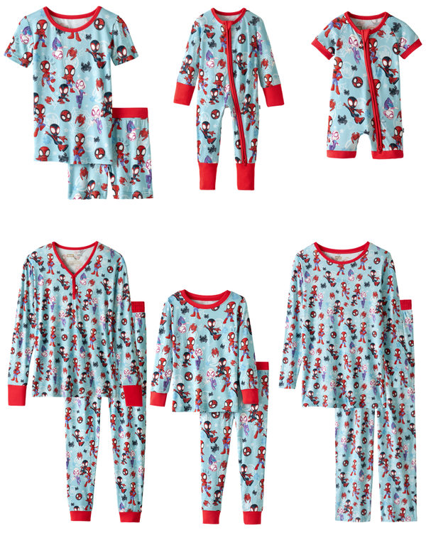 Tiny Webs family matching pajamas