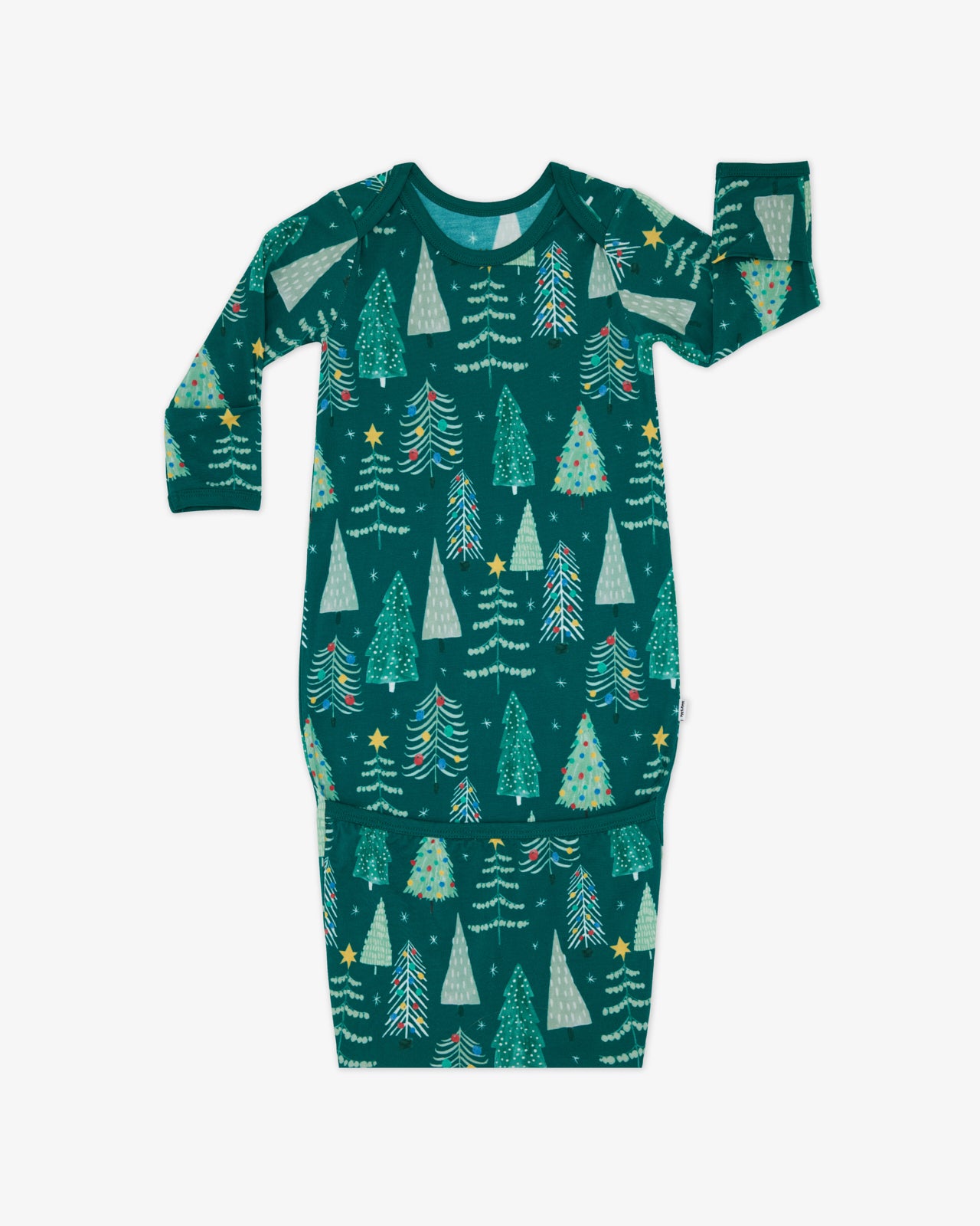 Flat lay of the Twinkling Trees Infant Gown