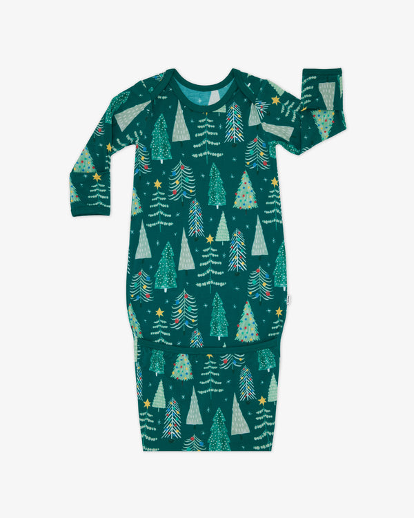 Flat lay of the Twinkling Trees Infant Gown