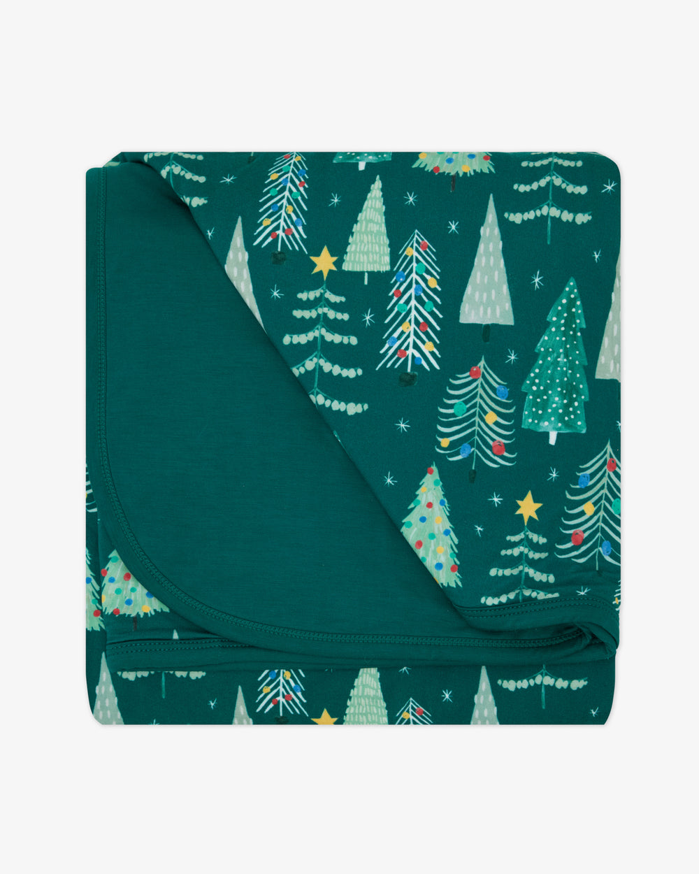 Flat lay of the Twinkling Trees Large Cloud Blanket®