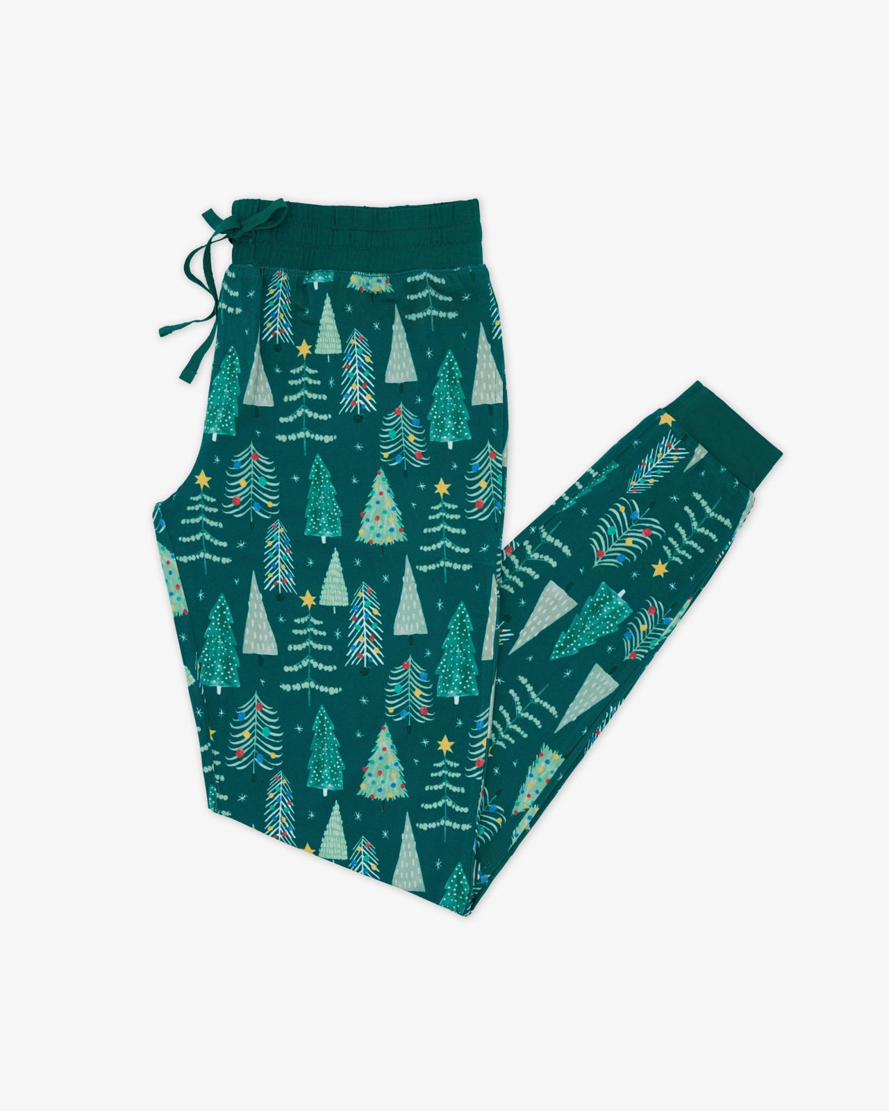 Flat lay of the Twinkling Trees Women's Pajama Pants