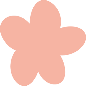 Nude-colored flower-shaped patch on a white background