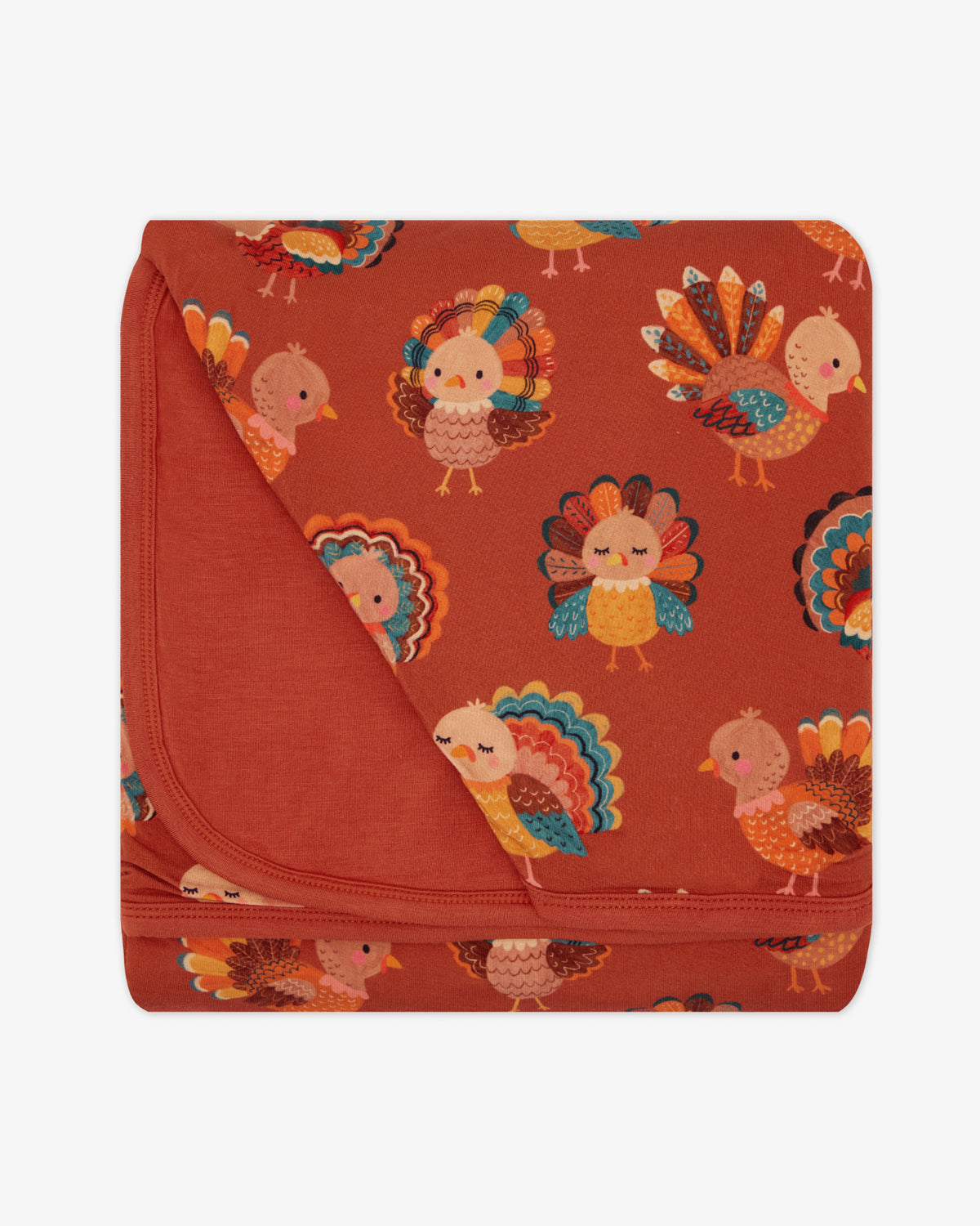 Flat lay of the Grateful Gobbles Large Cloud Blanket®