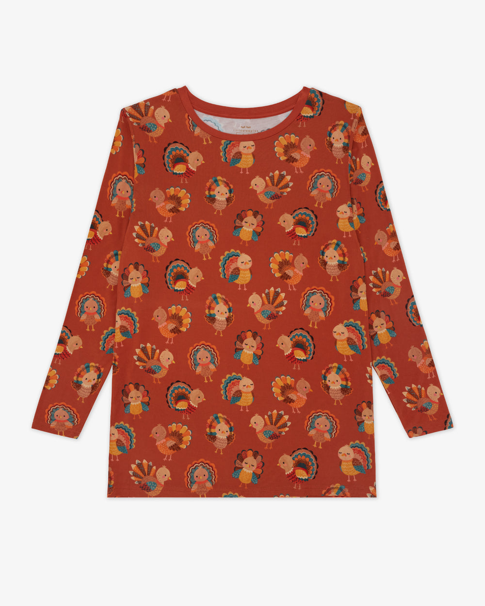 Flat lay of the Grateful Gobbles Men's Long Sleeve Pajama Top