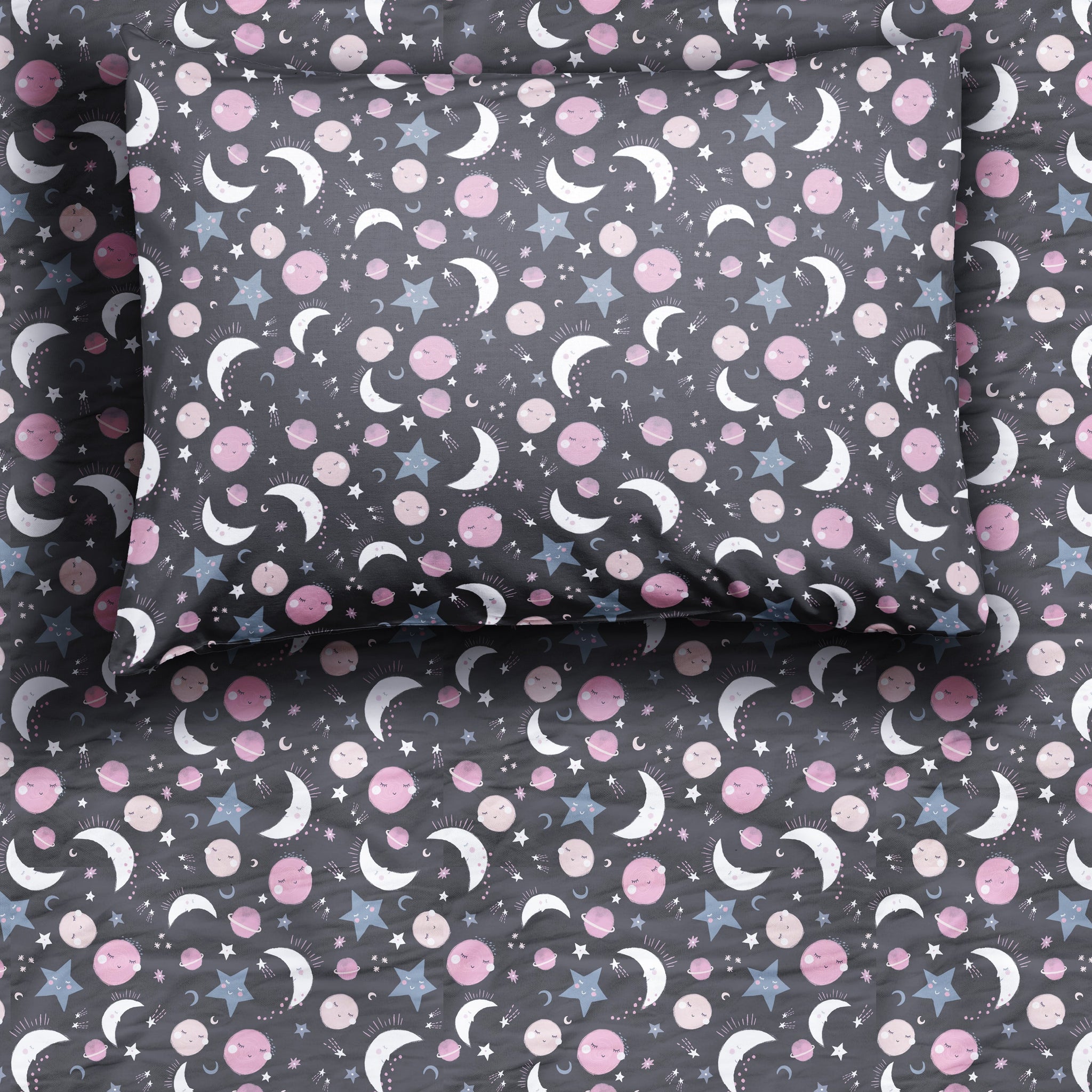Twin Sheet Set - Pink To The Moon & Back Twin Sheet Set