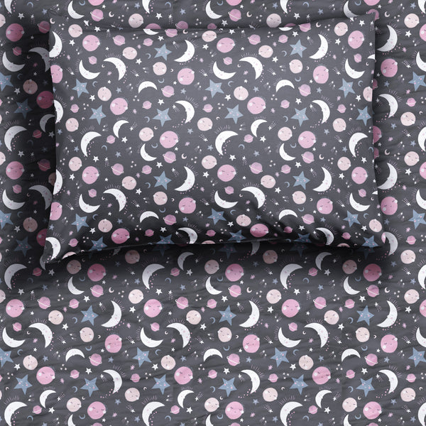 Twin Sheet Set - Pink To The Moon & Back Twin Sheet Set
