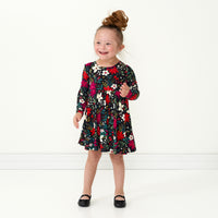 Alternate image of a child wearing a Berry Merry twirl dress with bodysuit