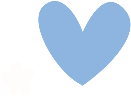 Solid light blue heart shape on a white background