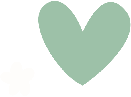 Solid light green heart shape on a white background