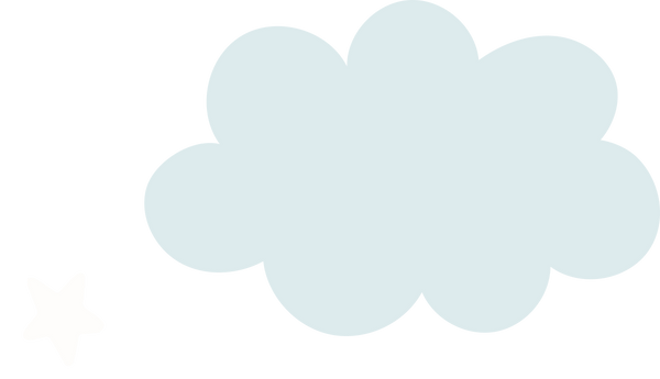 Light blue cloud shape on a white background