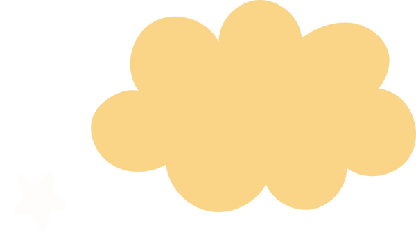 Yellow cloud shape on a white background