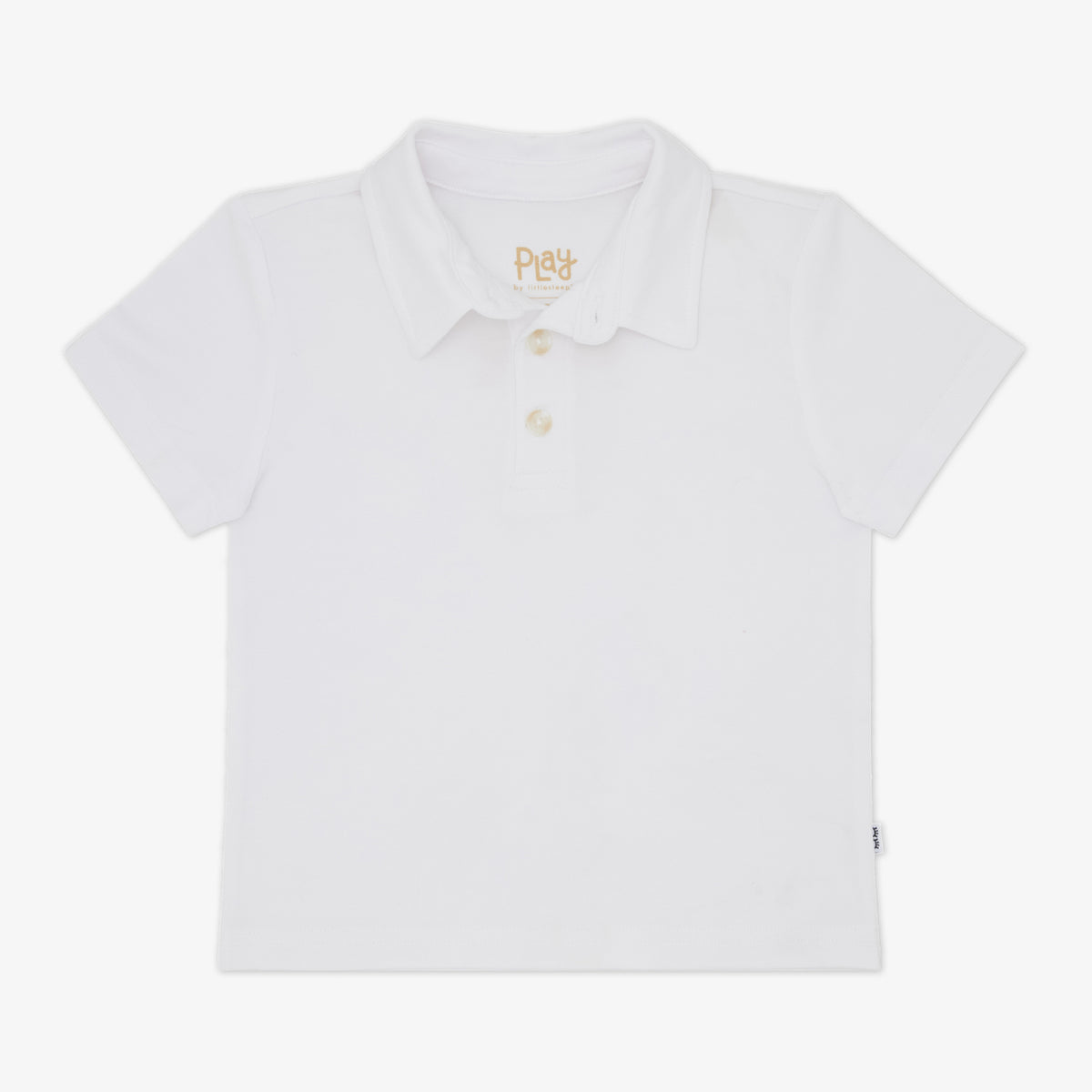 Flat lay of the Bright White Polo Shirt