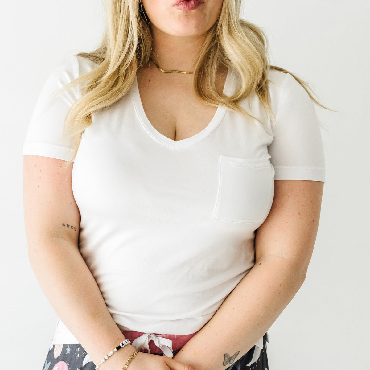 Women's - Bright White Women's Perfect Pocket Tee