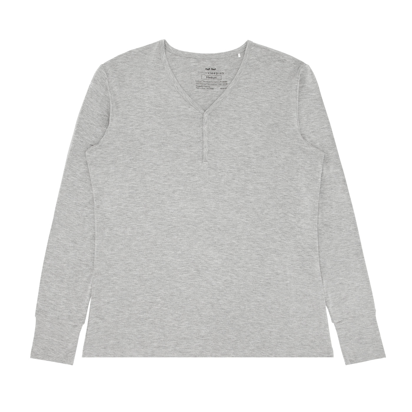 Women's LS PJ Tops - Heather Gray Women's Pajama Top