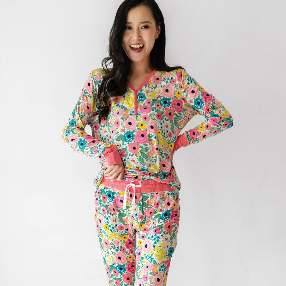 Women's LS PJ Tops - Secret Garden Women's Bamboo Viscose Pajama Top
