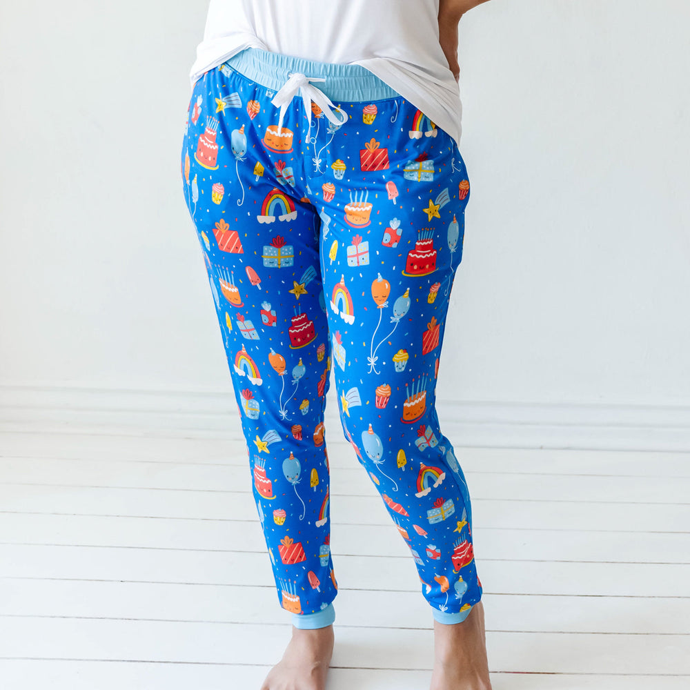 Women's PJ Pants - Blue Birthday Wishes Women's Pajama Pants