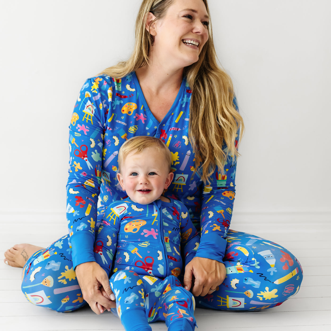 Little Sleepies Blue Rainbows Women's Pajama Pants – Blossom