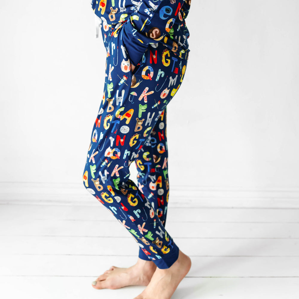 Women's PJ Pants - Navy Alphabet Friends Women's Pajama Pants