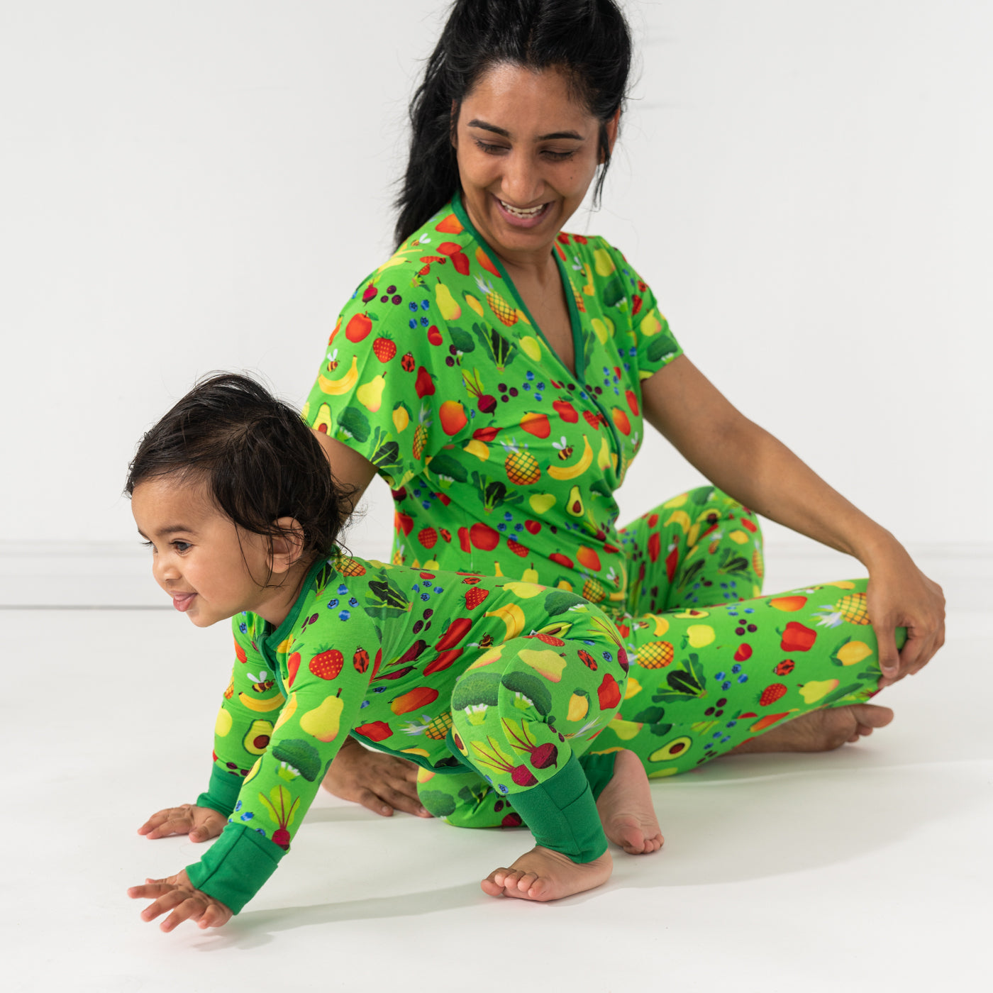 Once Upon a Farm Two-Piece Short Sleeve Bamboo Viscose Pajama Set