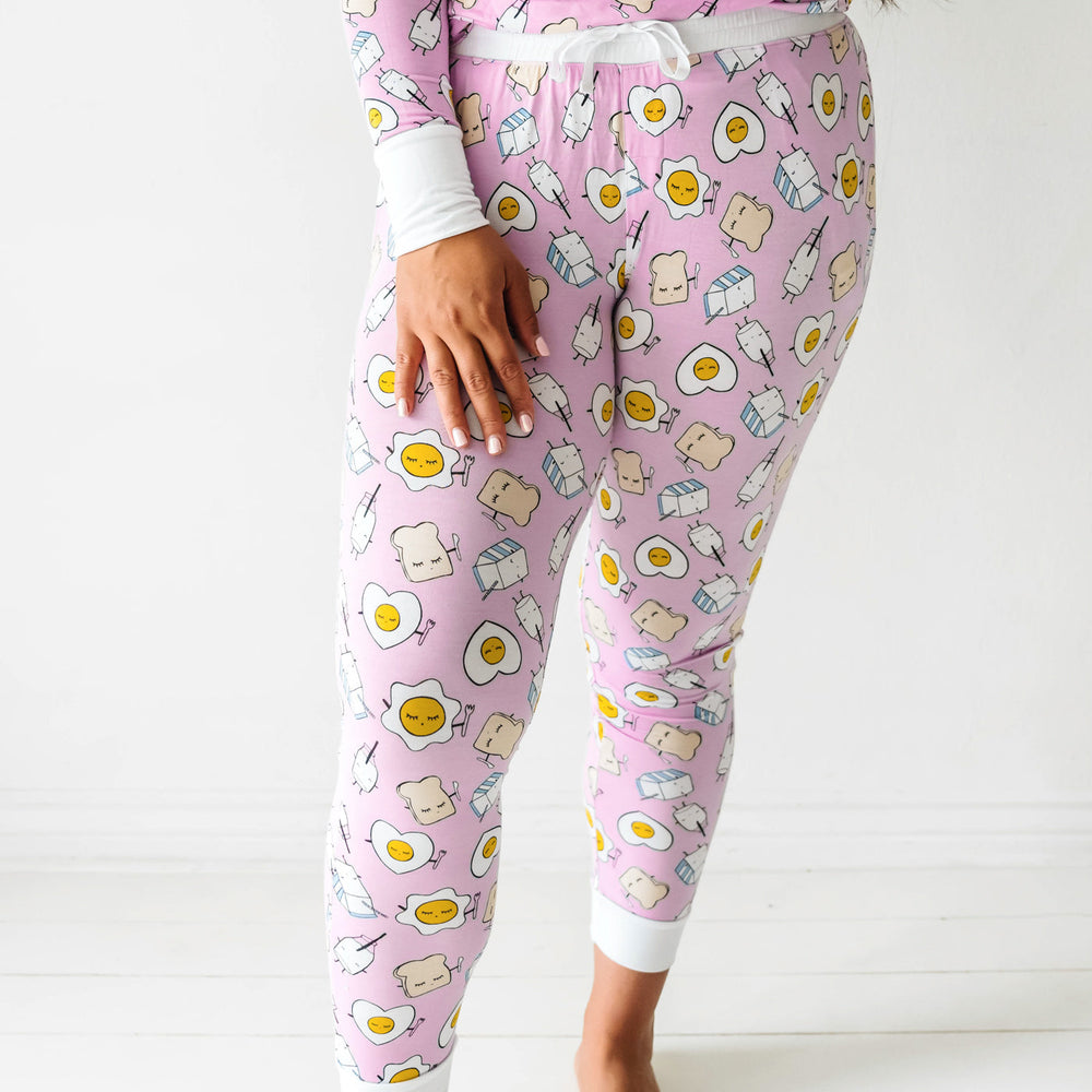 Women's PJ Pants - Pink Breakfast Buddies Women's Pajama Pants