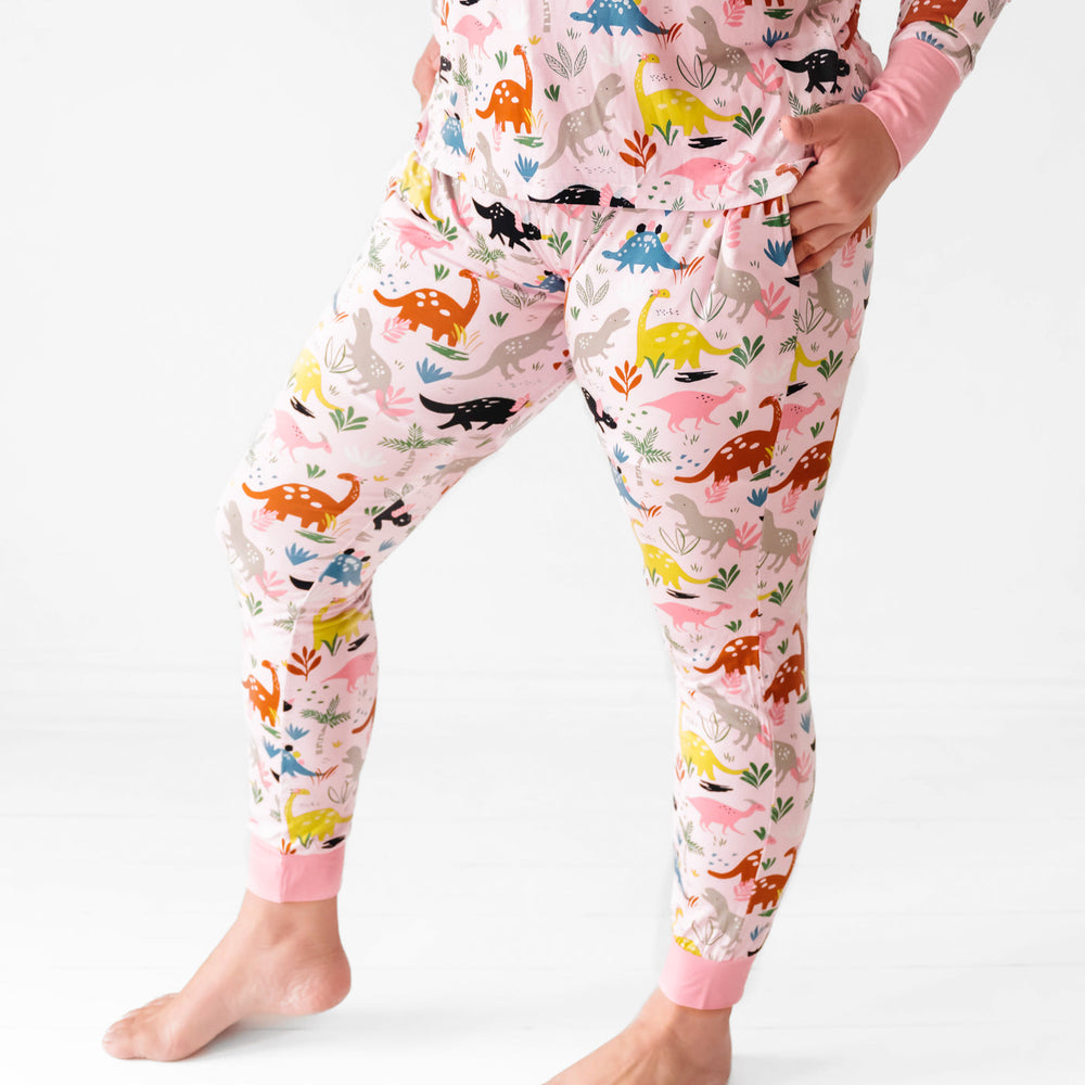 Click to see full screen - Women's PJ Pants - Pink Jurassic Jungle Women's Pajama Pants