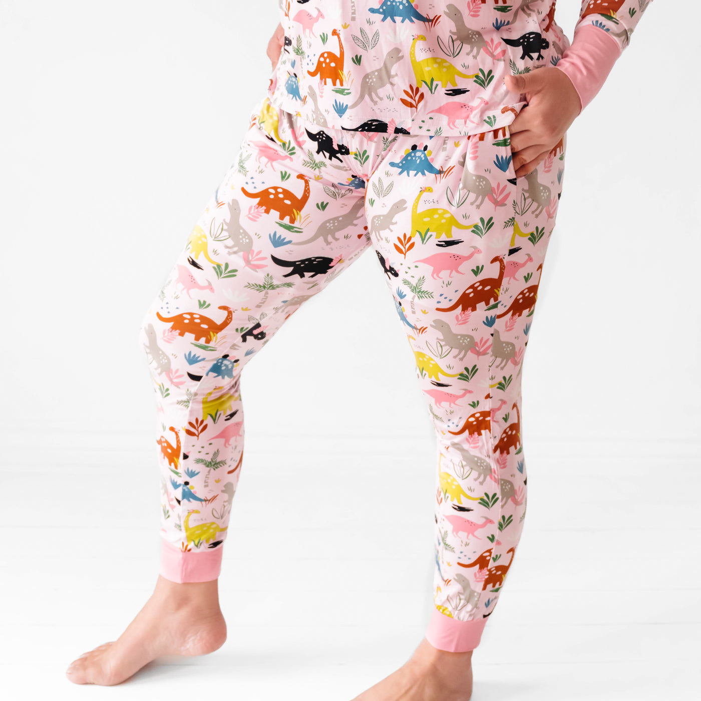 Pink Jurassic Jungle Women's Pajama Pants - Little Sleepies