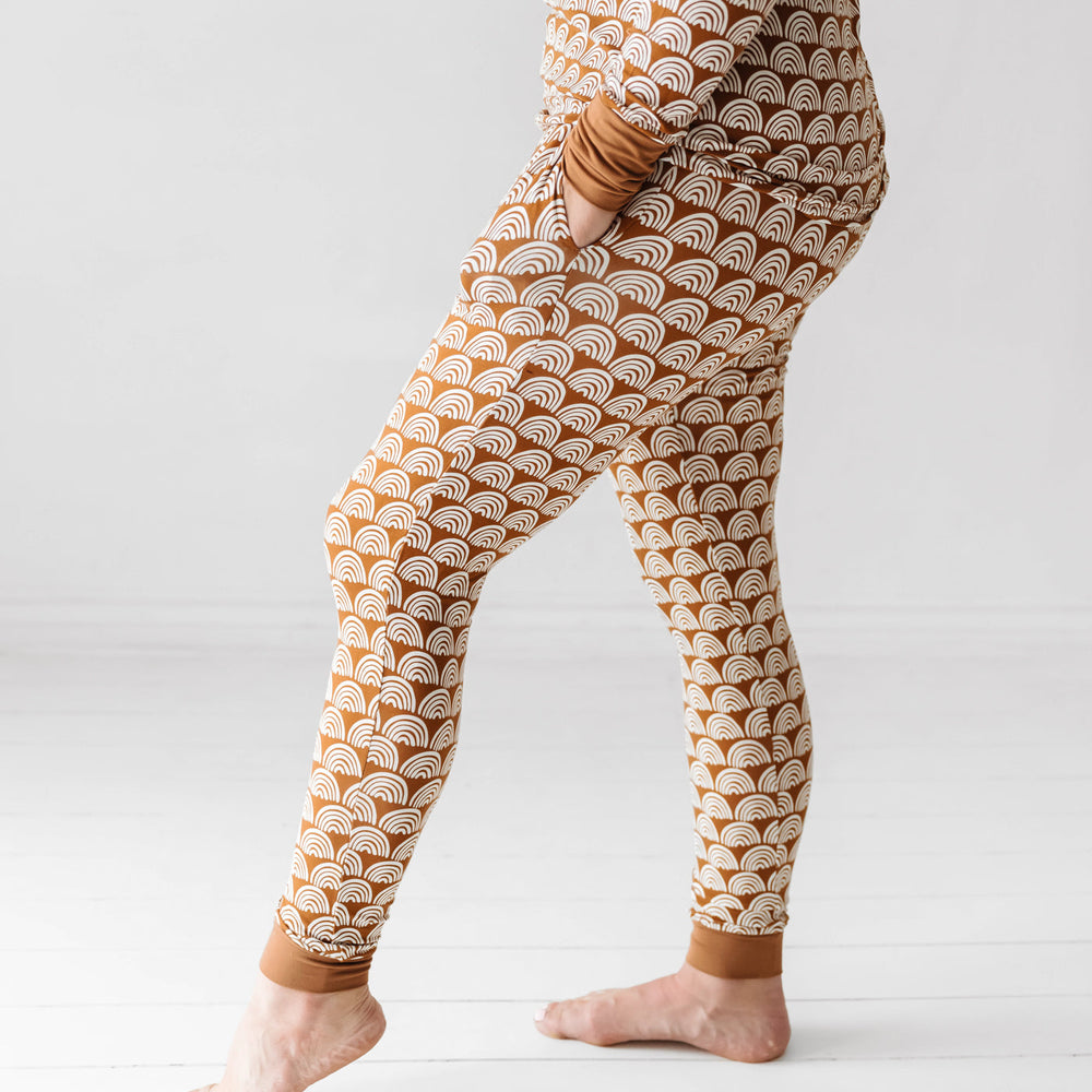 Women's PJ Pants - Rust Rainbows Women's Bamboo Viscose Pajama Pants