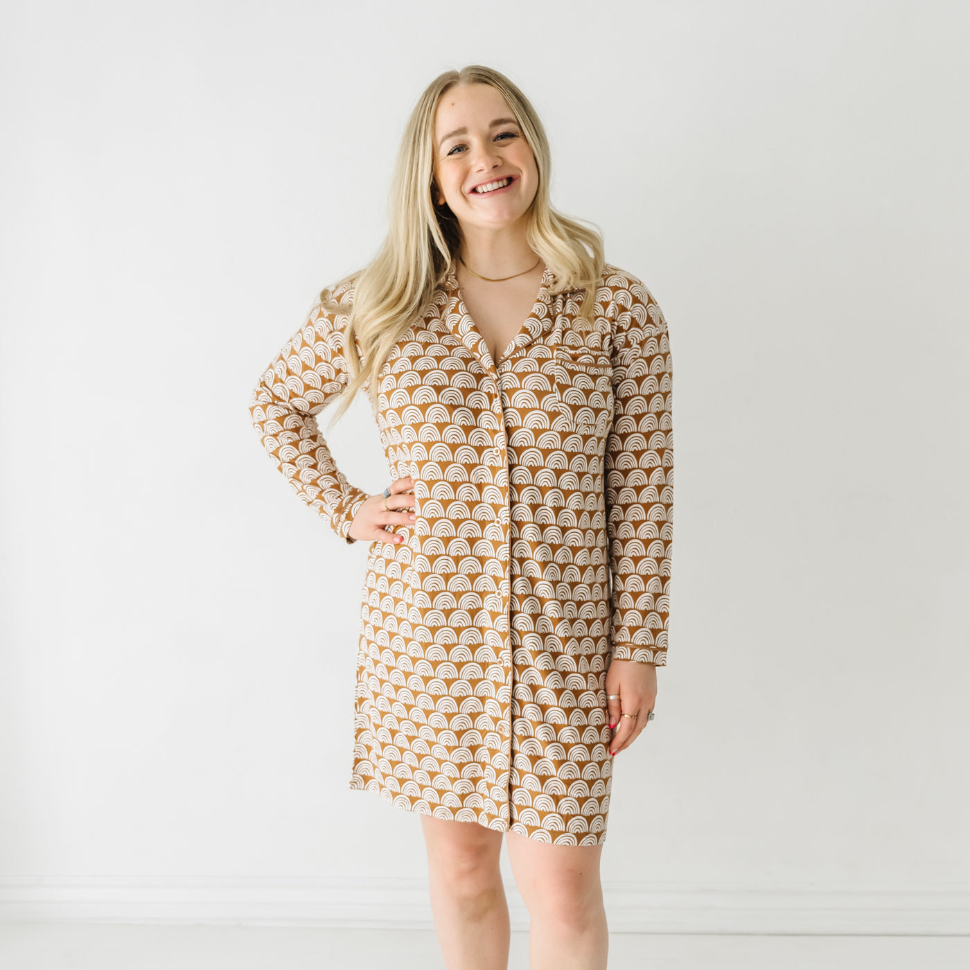 Rust Rainbows Women's Long Sleeve Sleep Shirt - Little Sleepies