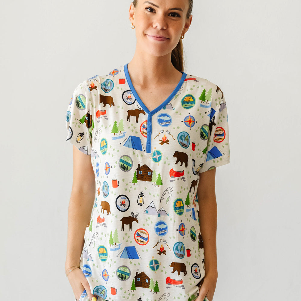 Women's SS PJ Tops - Great Outdoors Women's Short Sleeve Pajama Top