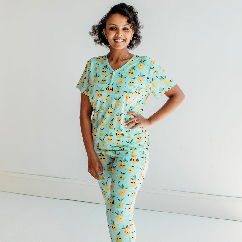 Women's SS PJ Tops - Pineapple Jams Women's Short Sleeve Bamboo Viscose Pajama Top