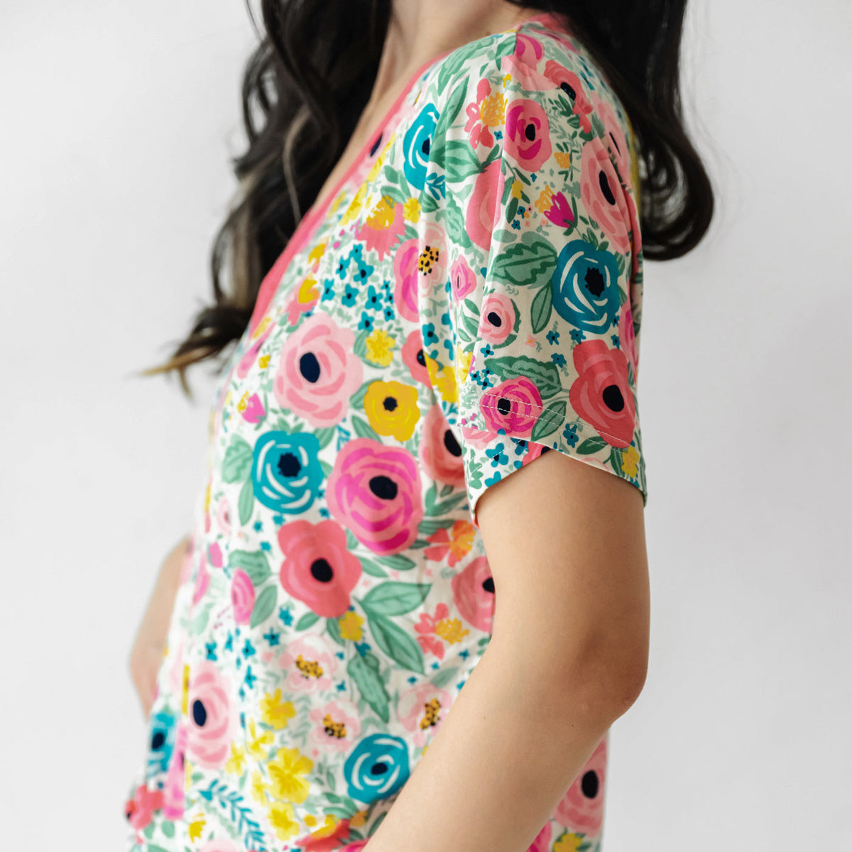 Women's SS PJ Tops - Secret Garden Women's Short Sleeve Bamboo Viscose Pajama Top