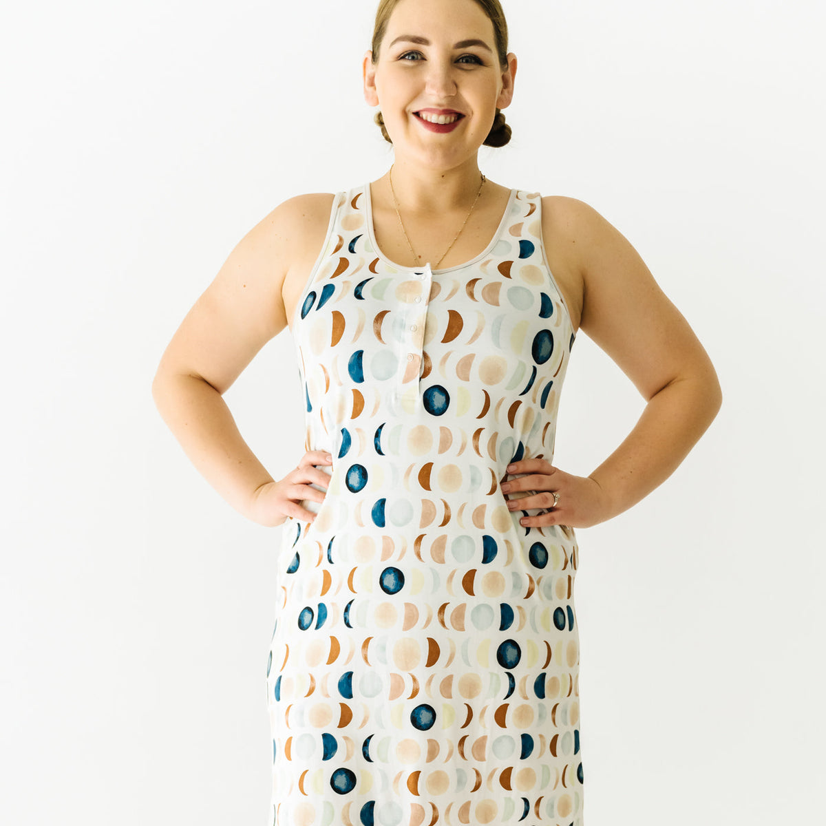 Women's Tank Nightgowns - Luna Neutral Women's Tank Nightgown