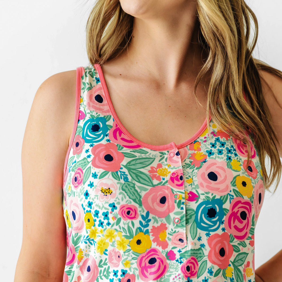 Women's Tank Nightgowns - Secret Garden Women's Bamboo Viscose Tank Nightgown