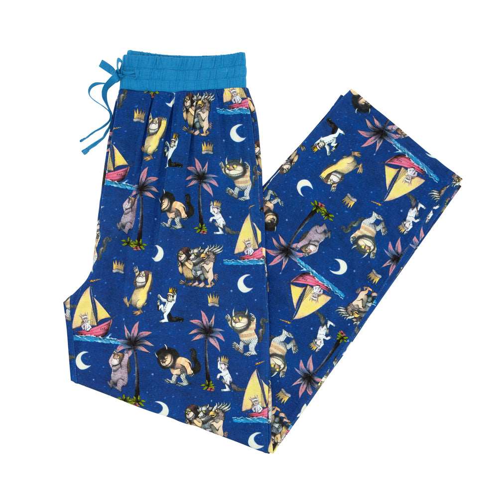 Flat lay image of men's Where the Wild Things Are pajama pants