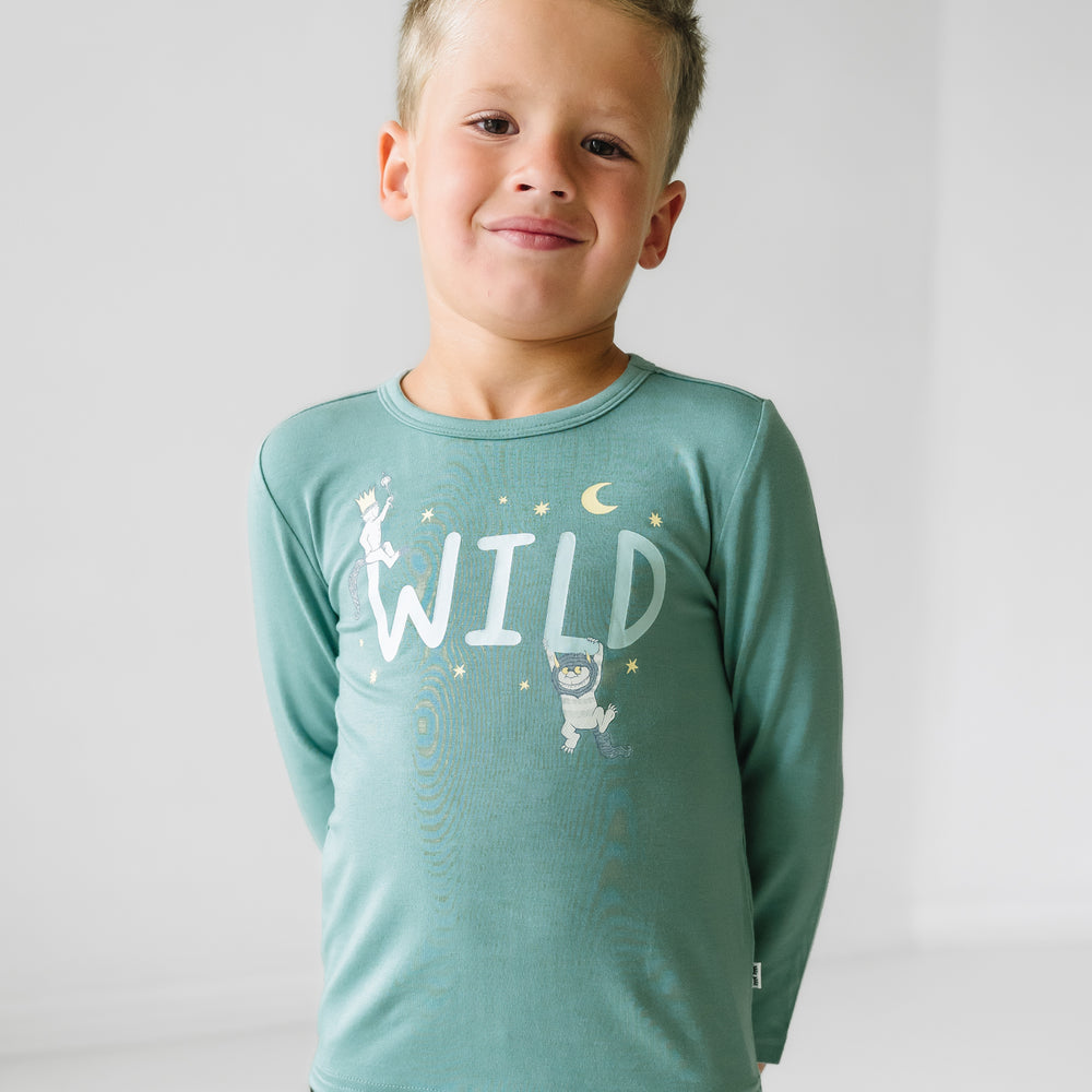 Alternate image of a child wearing a Where the Wild Things Are graphic tee