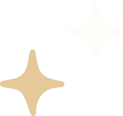 Illustration of a yellow star next to a white star.