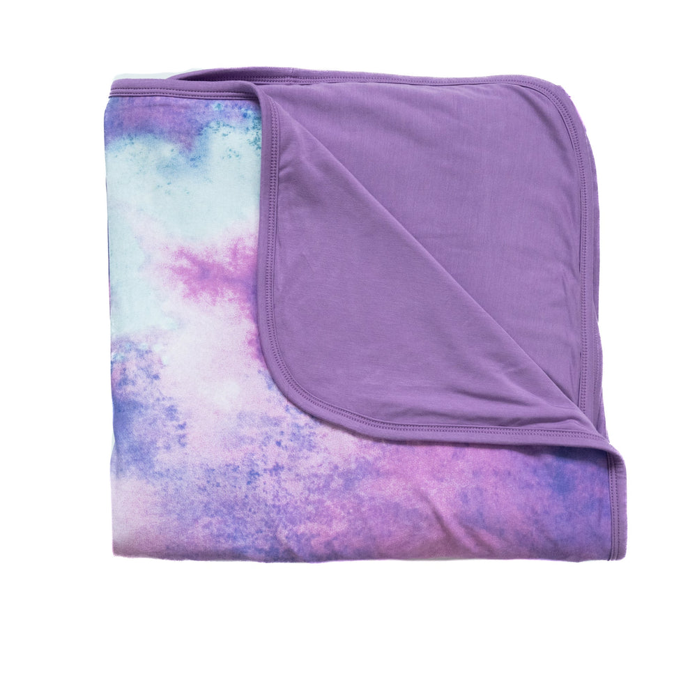 Click to see full screen - Blanket - Purple Watercolor Triple-Layer Bamboo Viscose Large Cloud Blanket